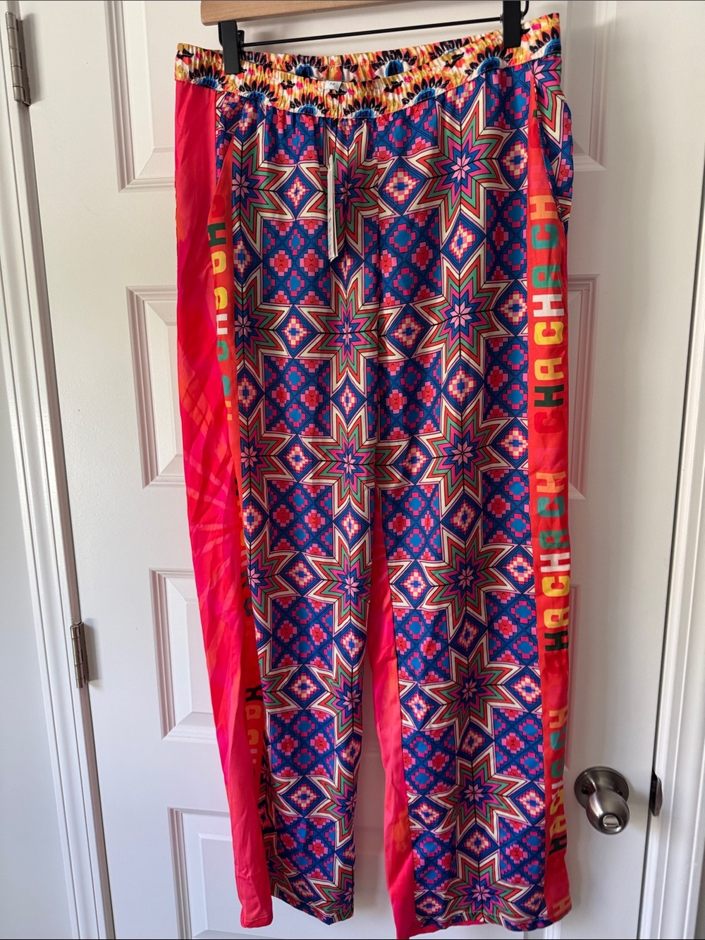 Wide Leg Printed Lounge Pants in Multicolor